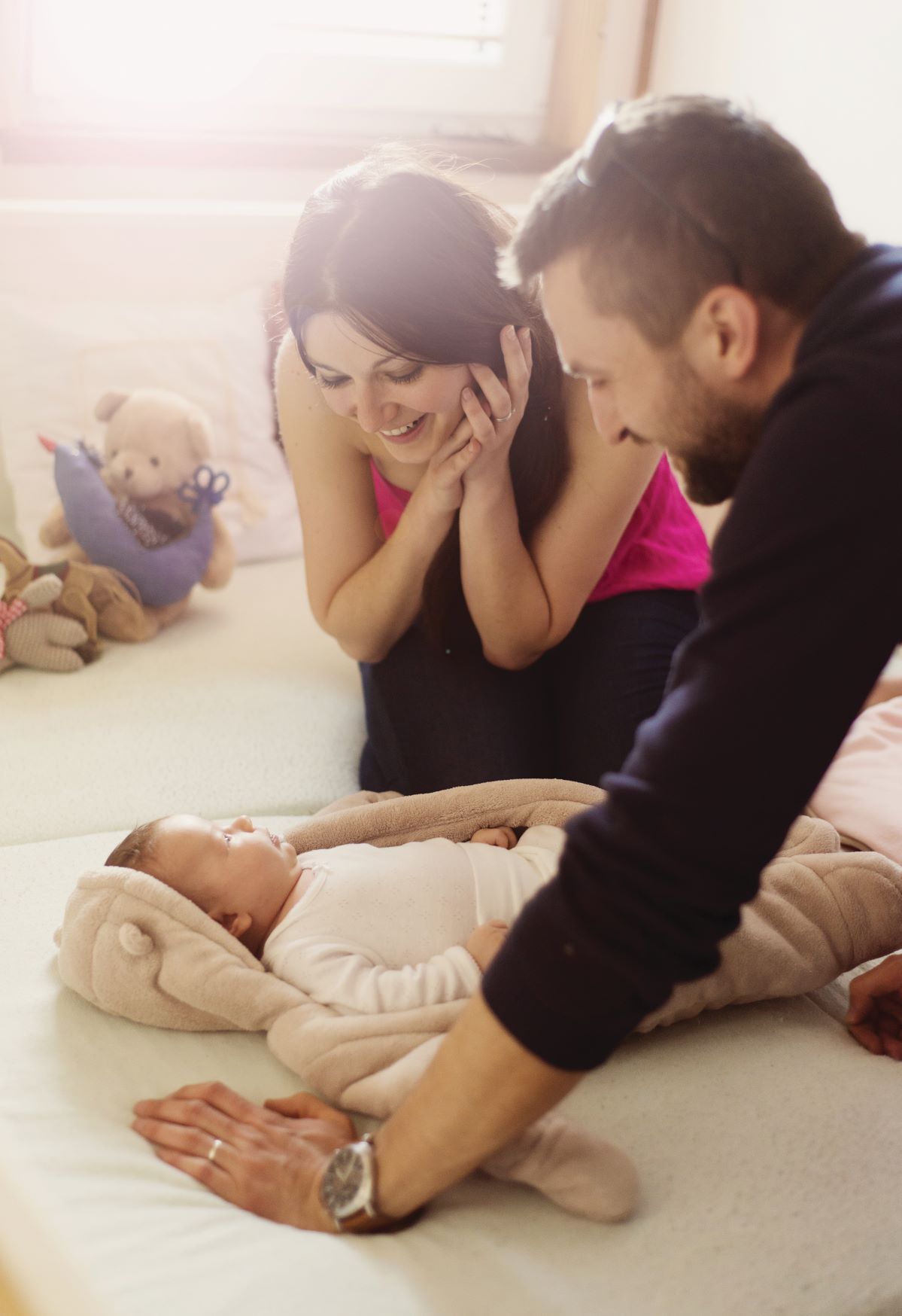 Young parents with baby